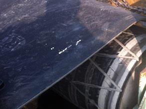 橡胶护层被磨耗,引起皮带打滑 橡胶护层被磨耗,引起皮带打滑